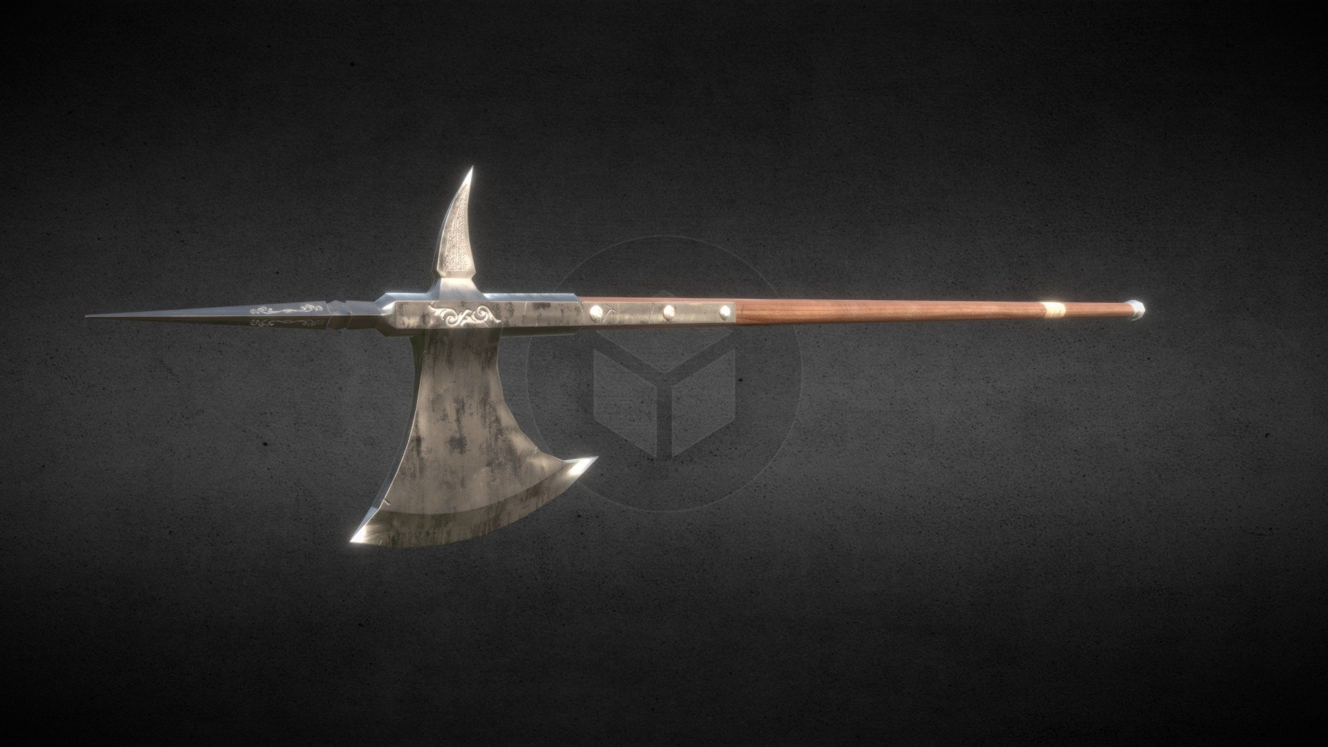 Medieval Halberd 3d model