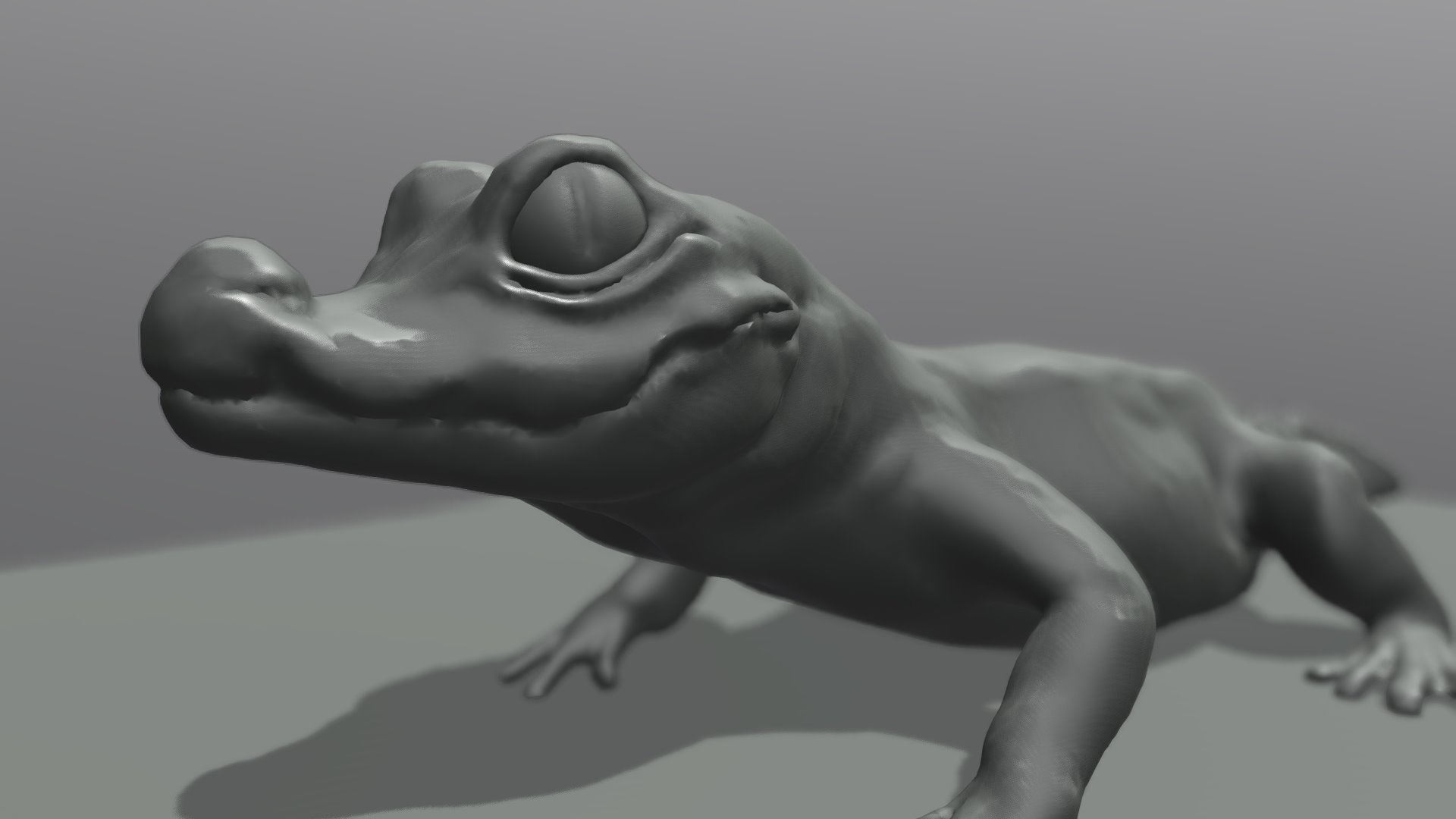 baby croc 3d model