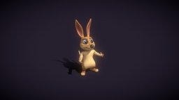 Cartoon Kangaroo Animated 3D Model