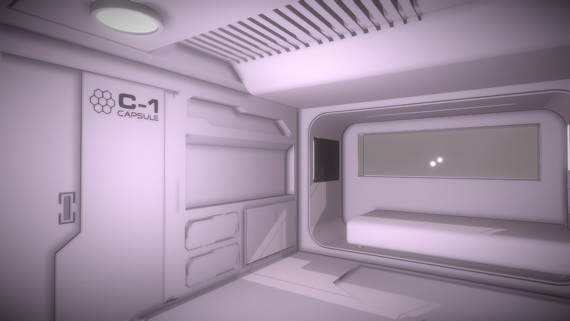 Sci-Fi Interior Room 3d model