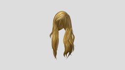 Asymmetrical Long Female Polygon Hair