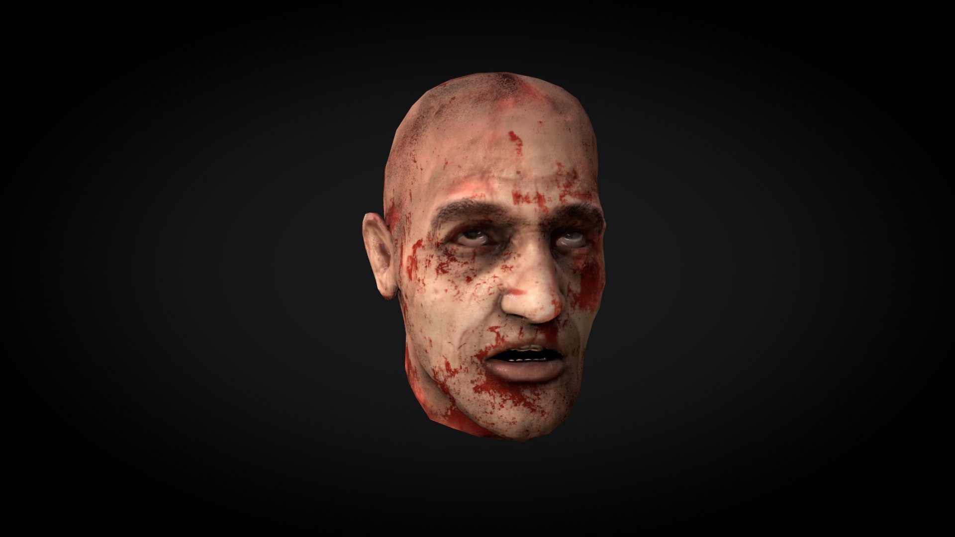 Human Severed Head 3d model