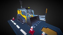 Low Poly Bulldozer