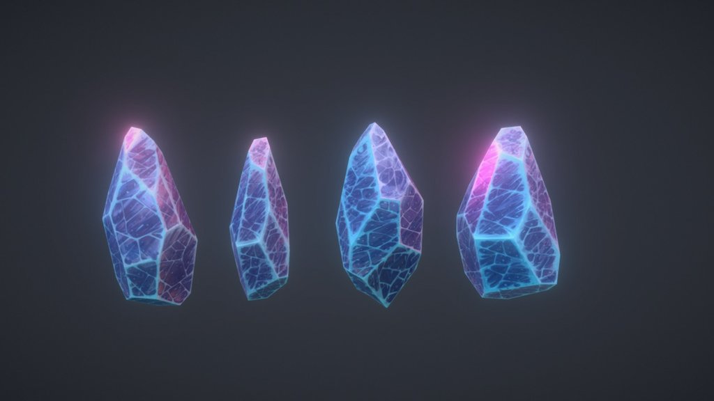 Handpaint study Crystal 3d model