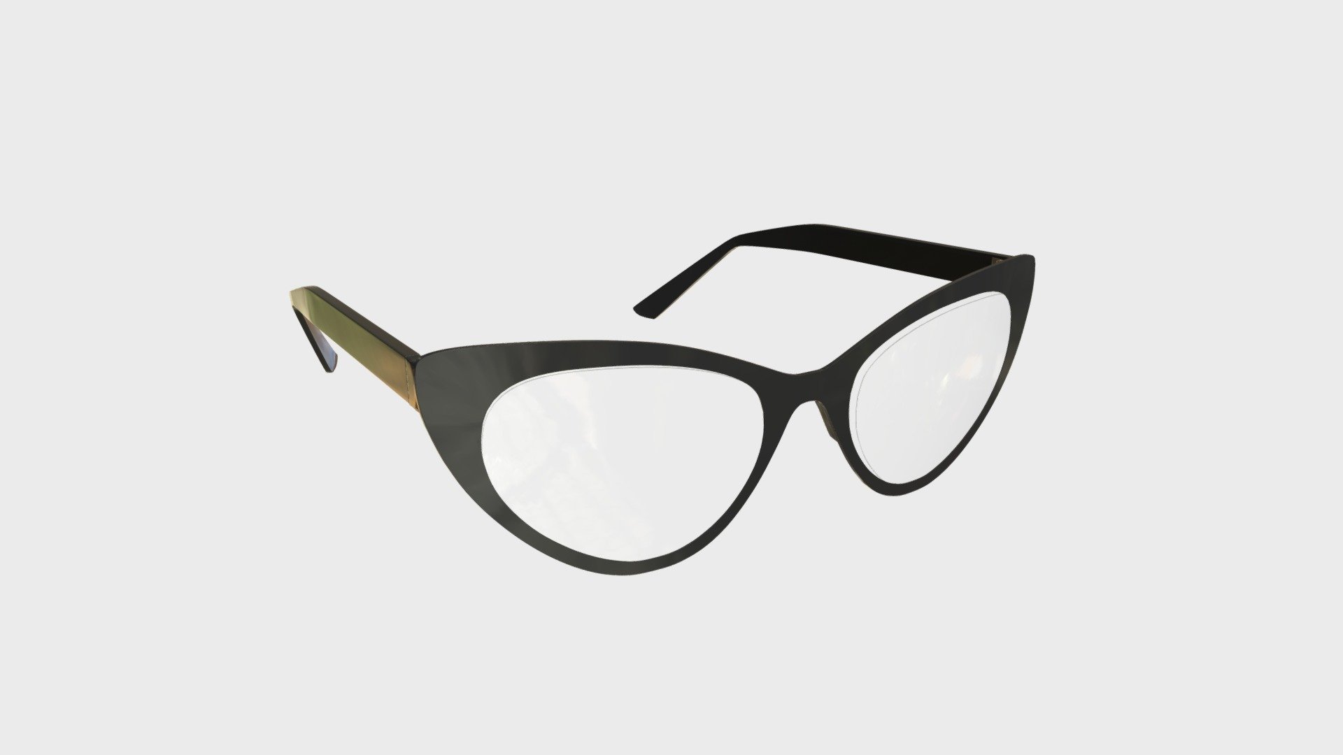 Glasses cat eye 3d model