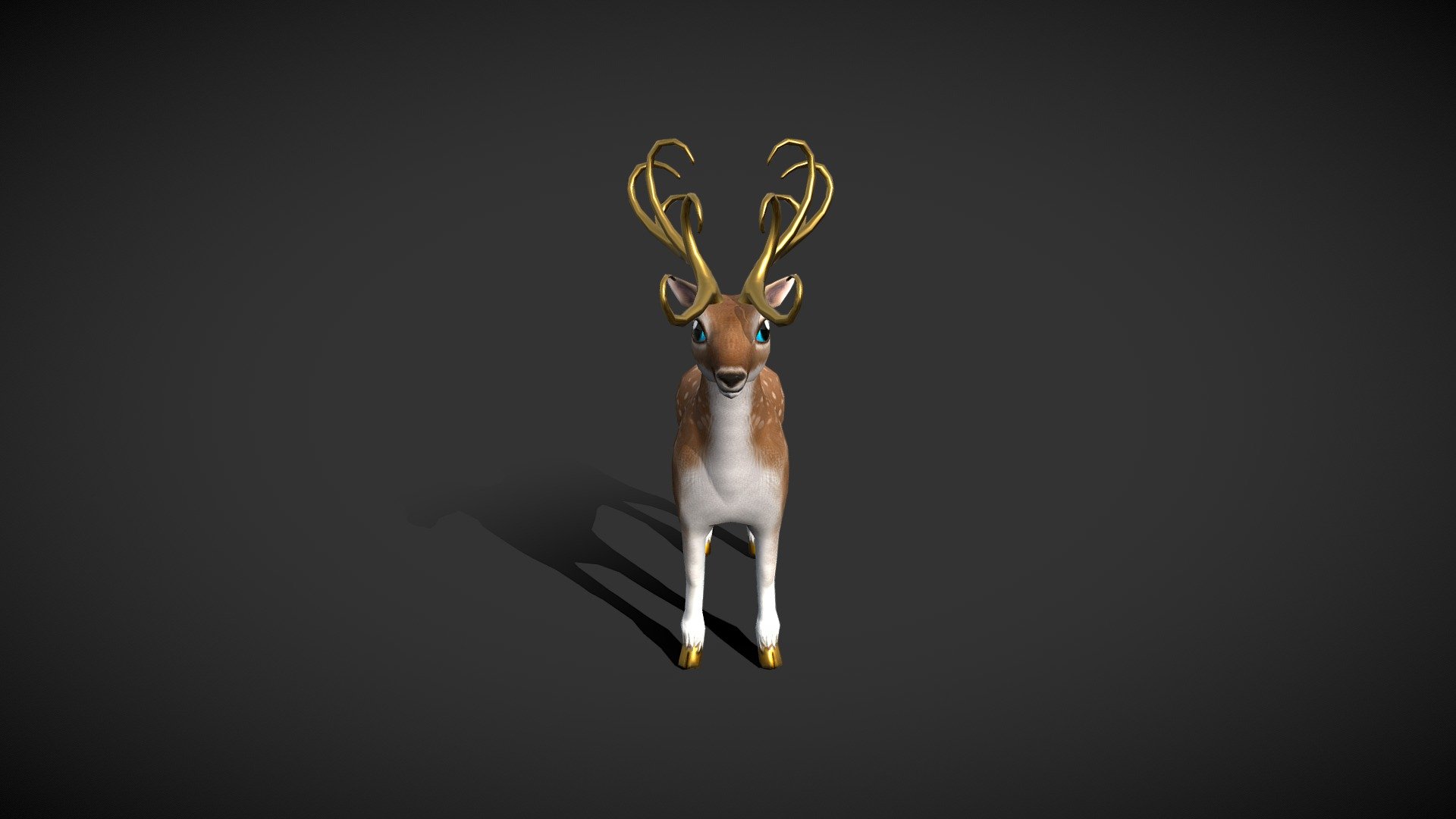 Deer 01 Anim 3 1 3d model