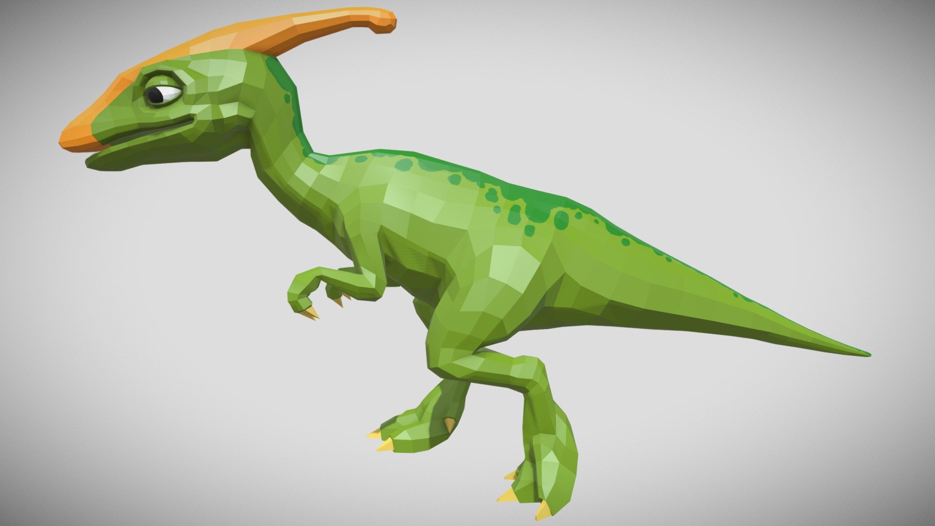 [Low Poly] Parasaurolophus 3d model