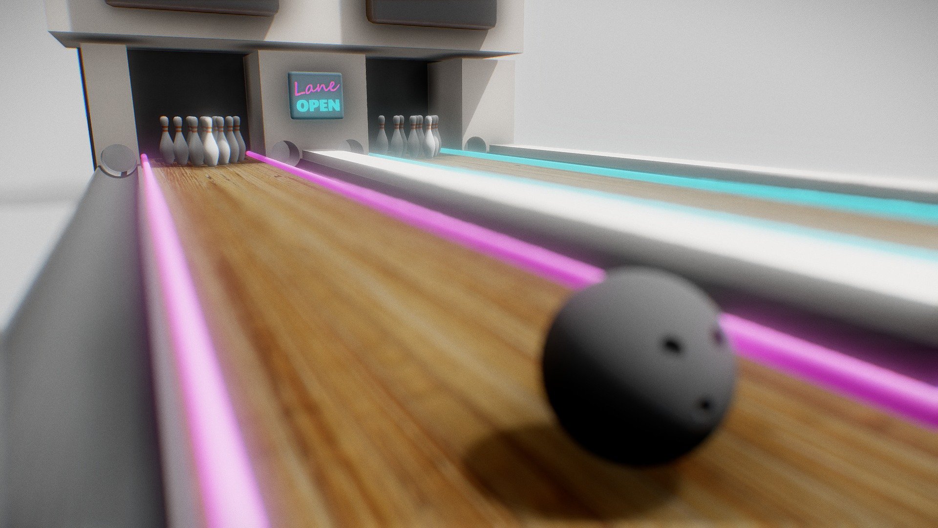 Bowling alley 3d model