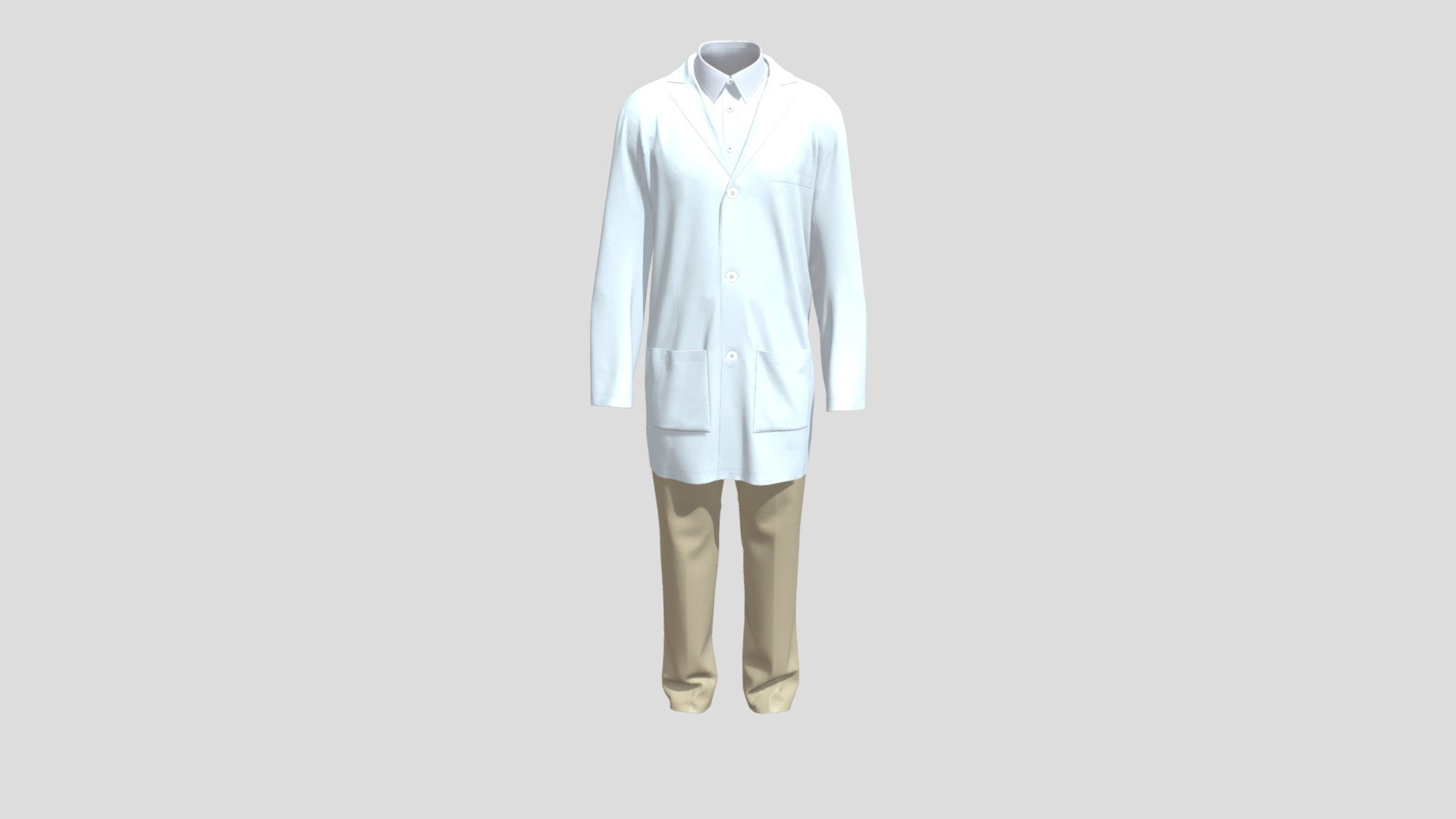 Lab Coat 1 Outfit 3d model