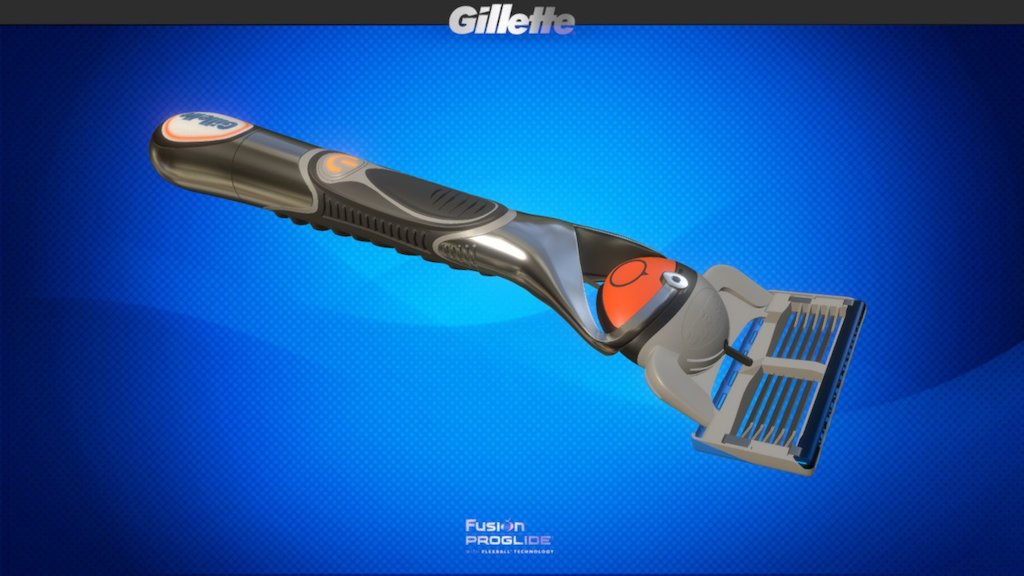 Gillette Fusion Proglide Flexball 3d model