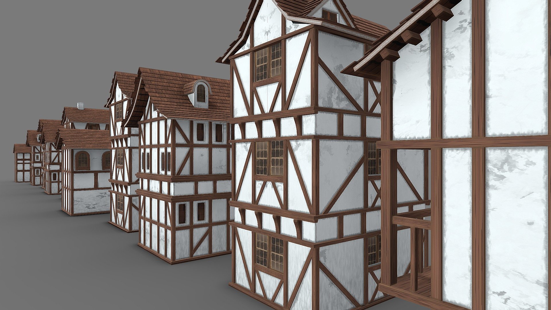 Anime_Medieval_House 3d model