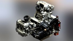 3D Scan of Motorcycle Engine (RAW)