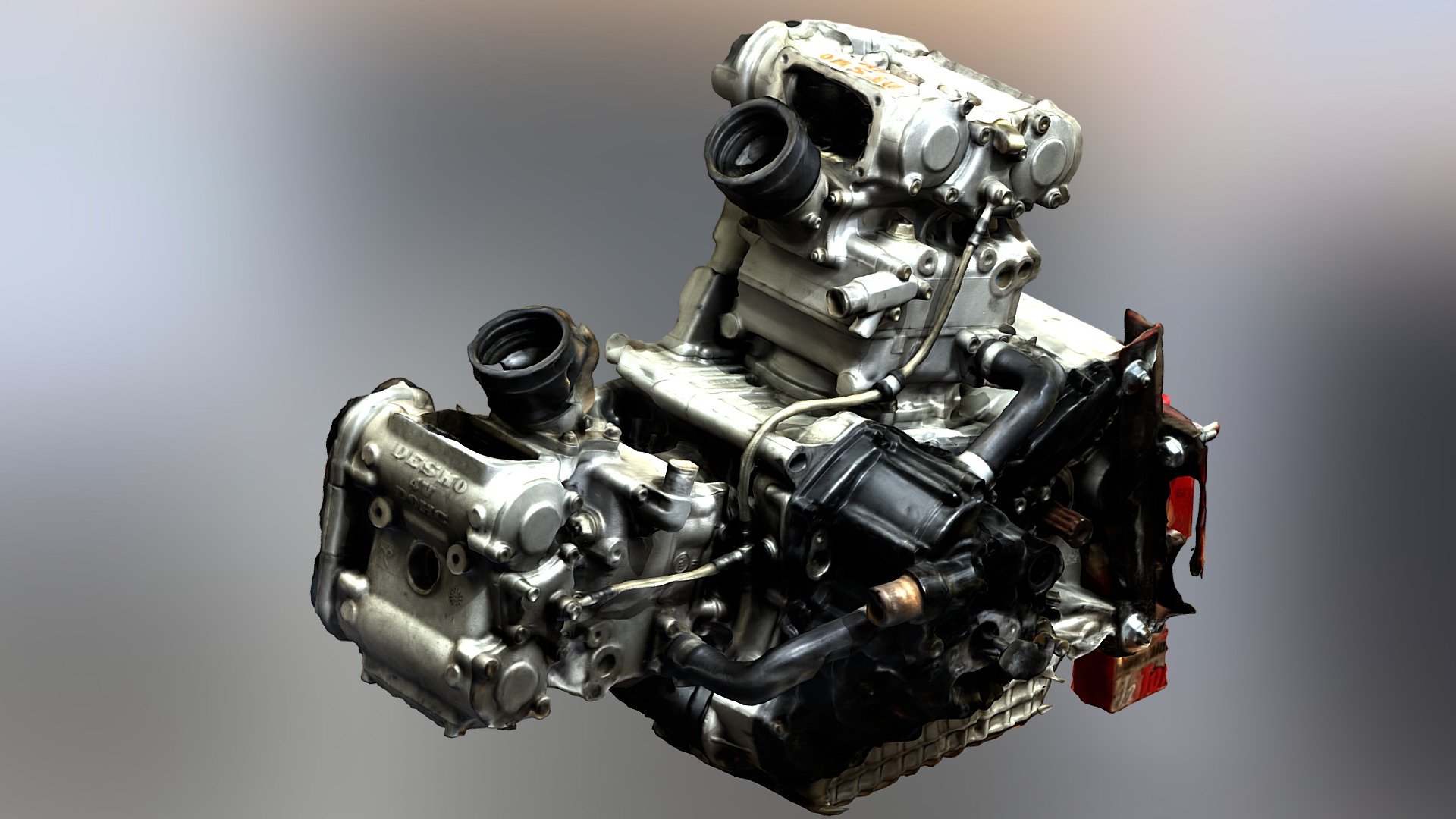 3D Scan of Motorcycle Engine (RAW) 3d model