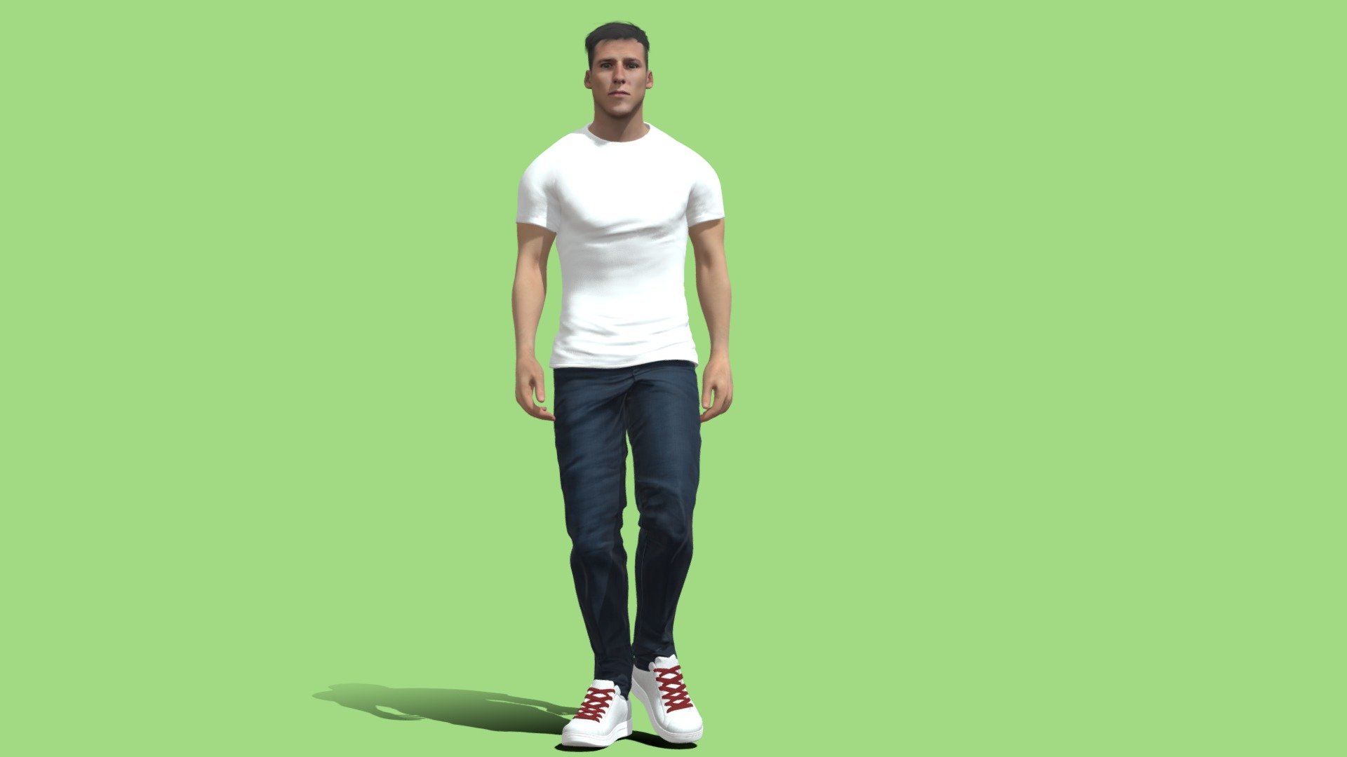 3D Rigged Sport Man 3d model