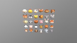 Animal Head Pack 001