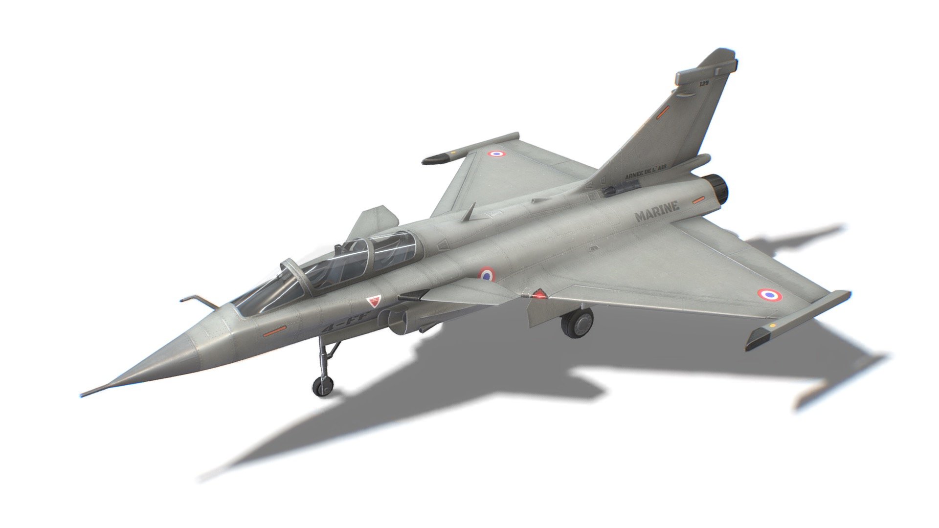 Rafale Jet Fighter Aircraft 3d model