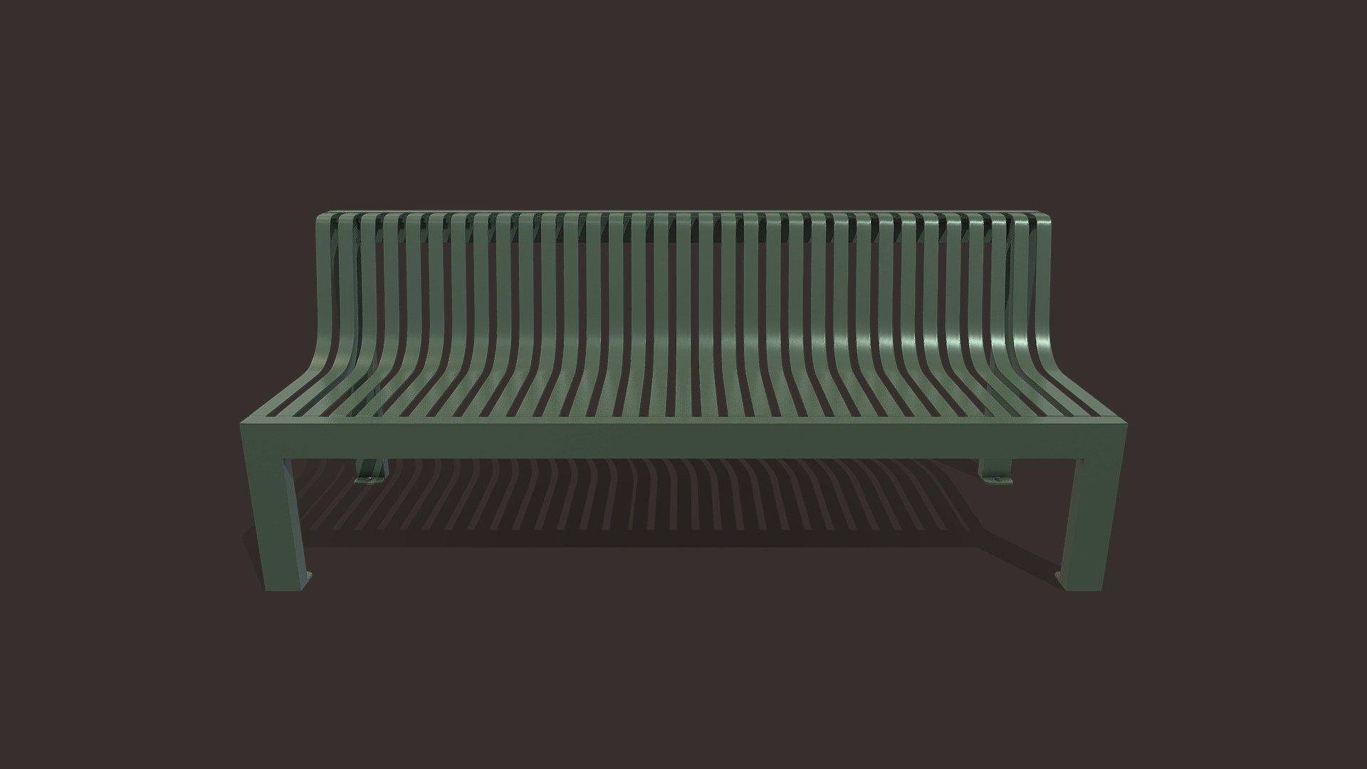 Metallic Bench 3d model