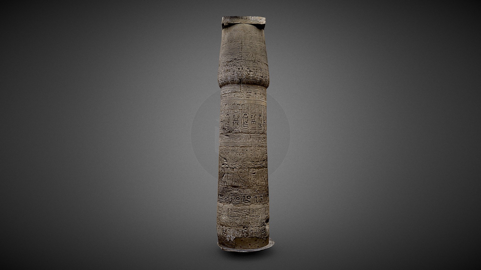 Karnak Great Hypostyle Hall Column 218/62 3d model