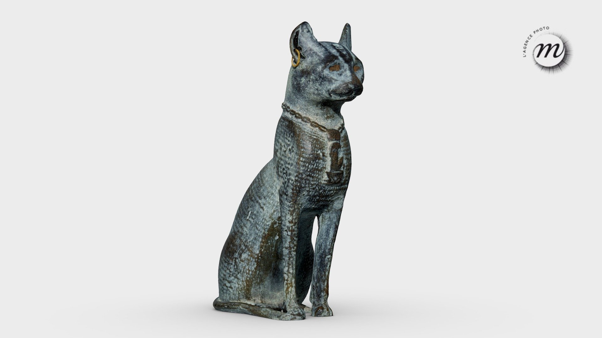 Chatte Bastet Boucles doreilles 3d model