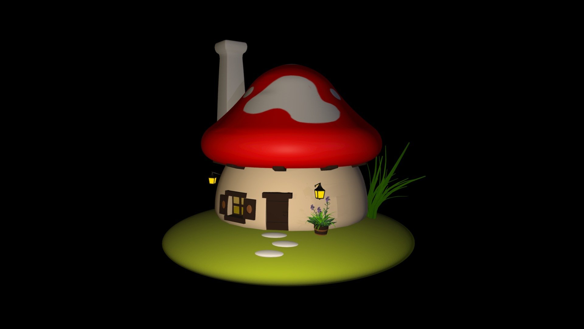 Smurf House 3d model