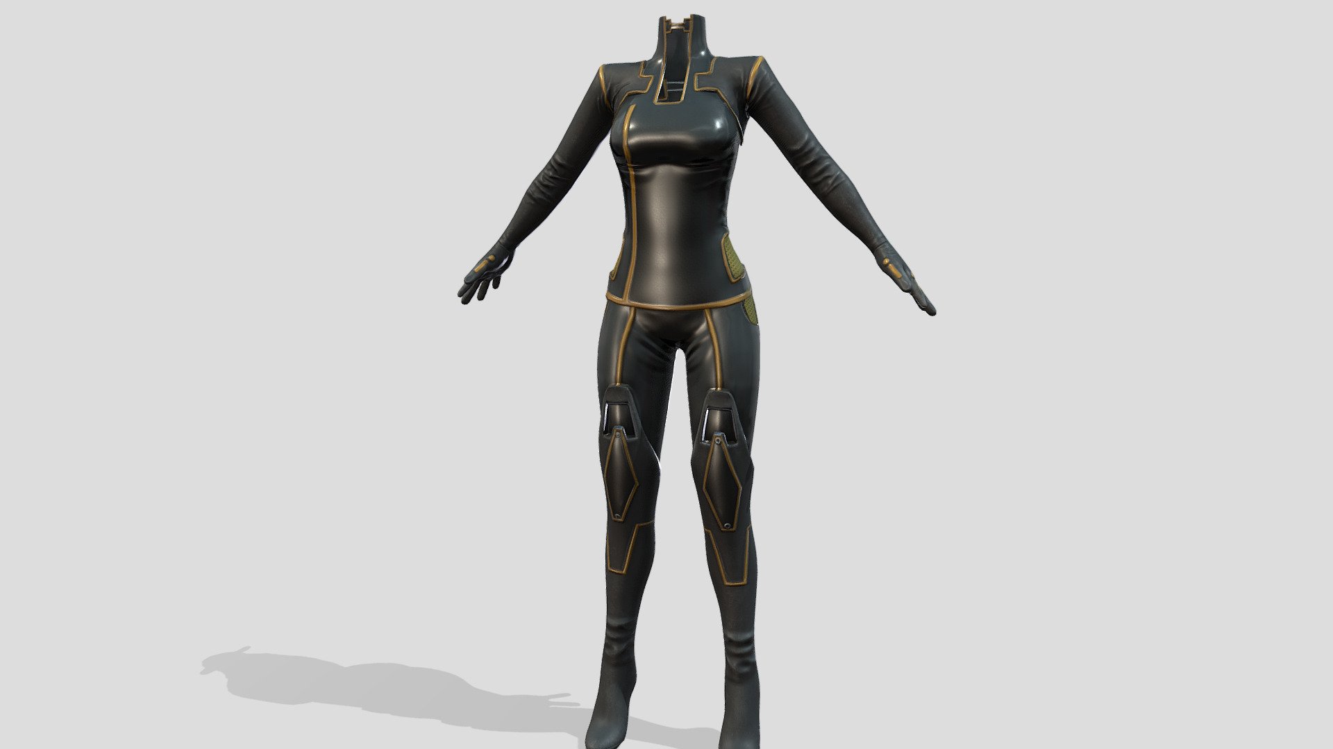 Female Sci-Fi Bodysuit 3d model