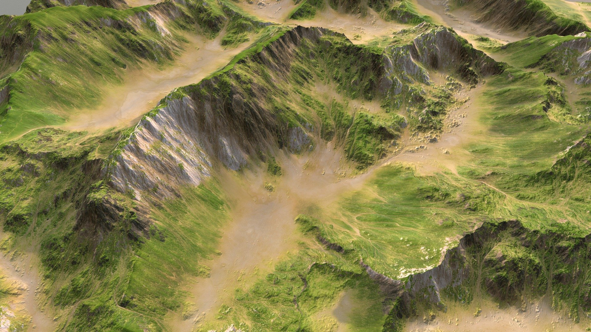 Grassy Mountain 01 3d model