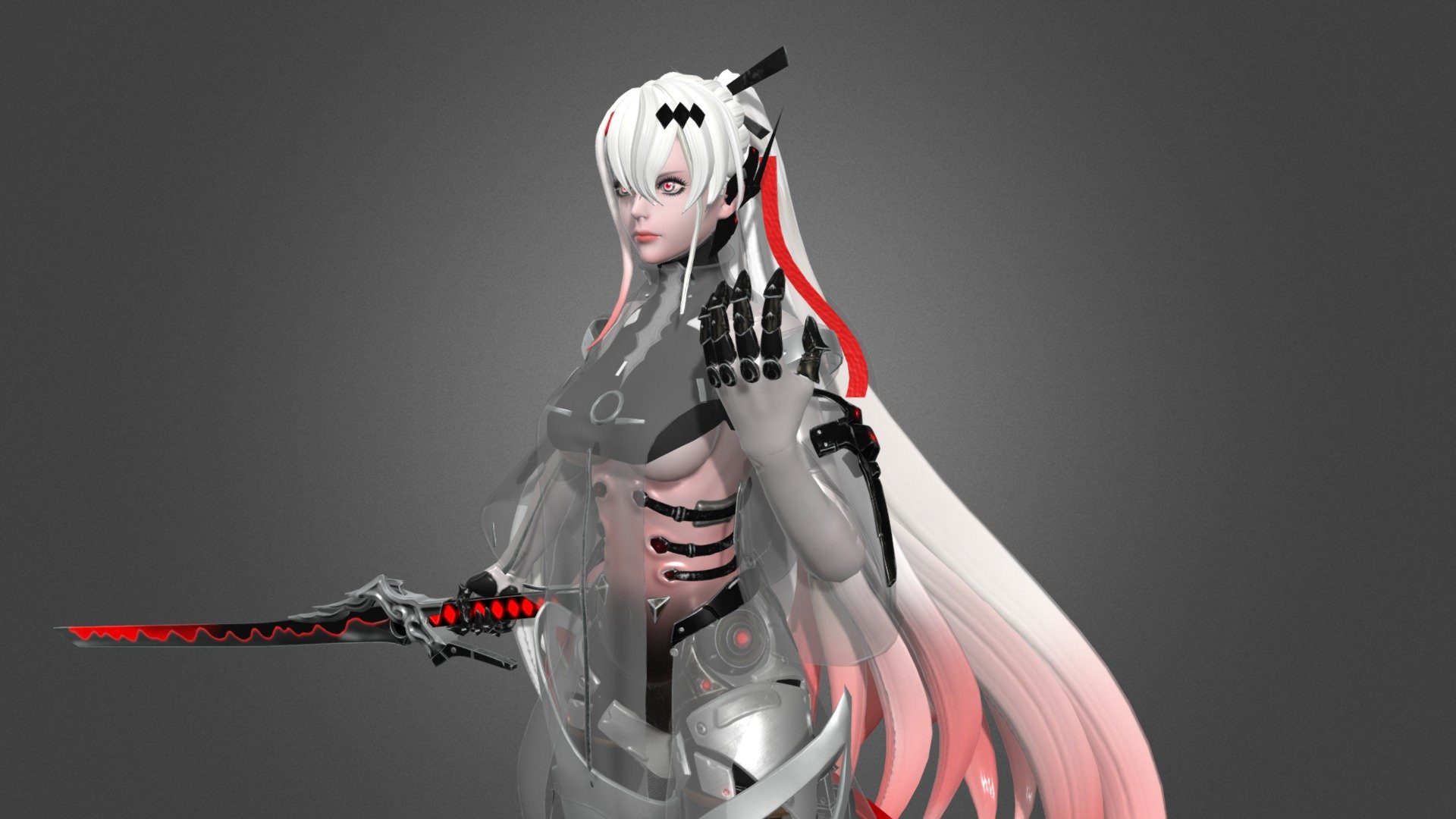 Alpha fan art from Punishing gray raven 3d model