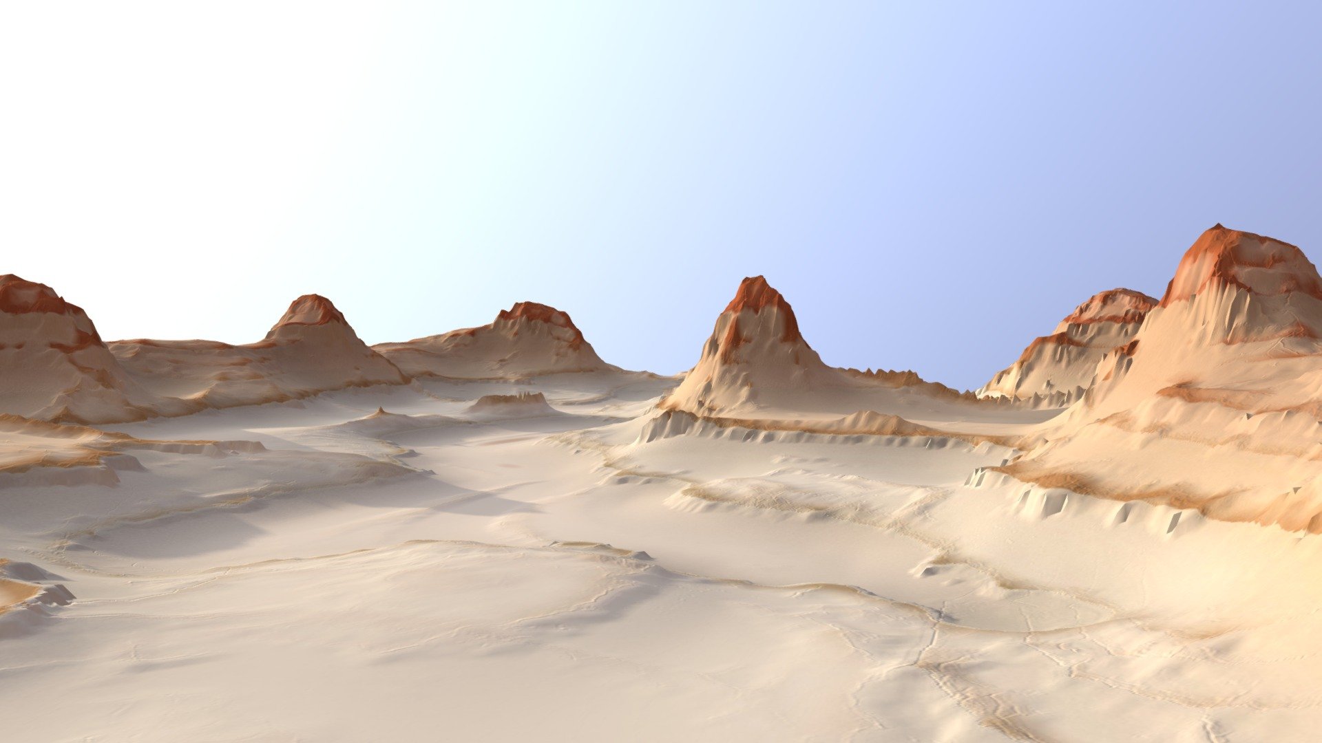 Mountains In The Desert 3d model