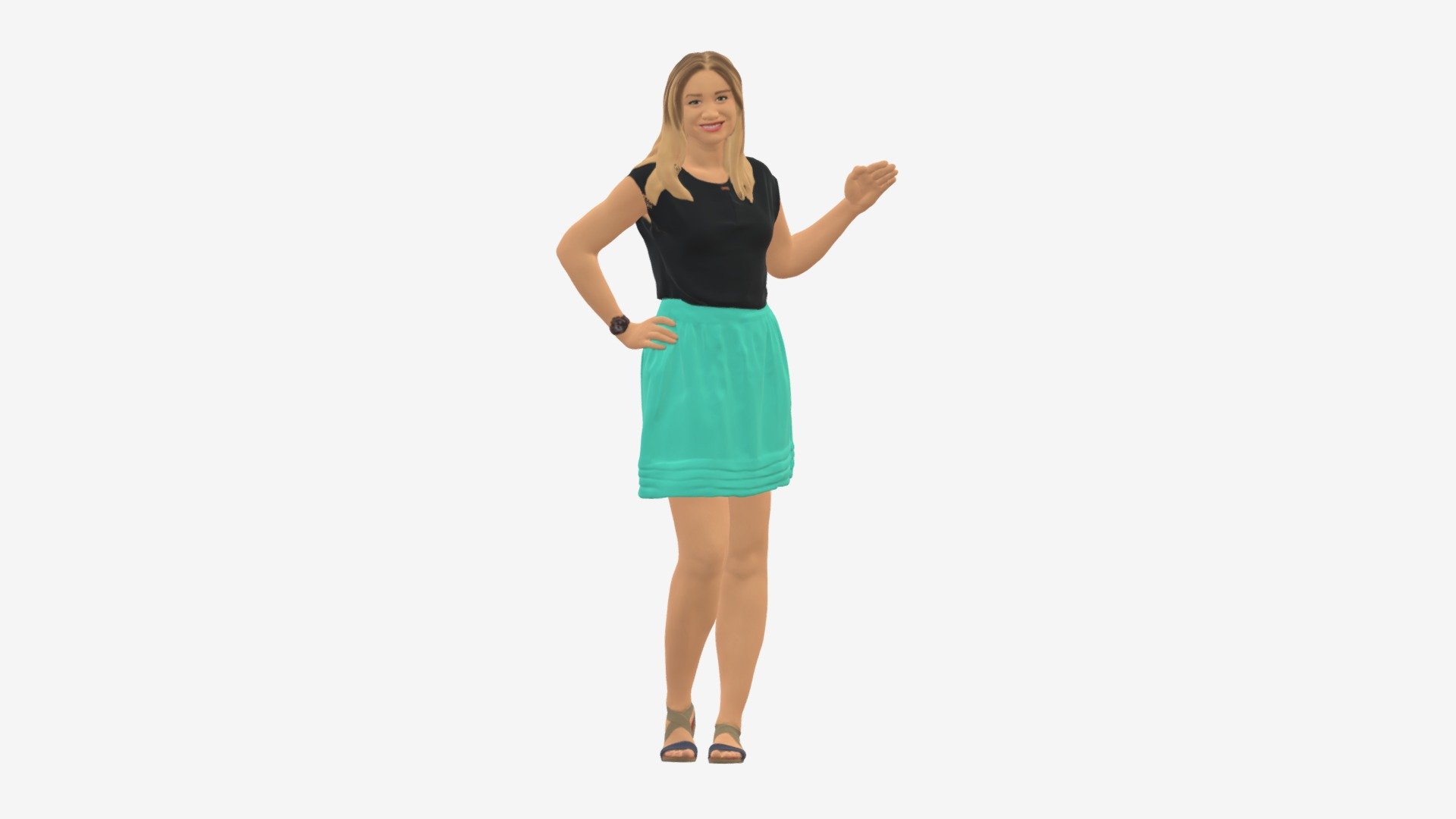 Woman In Pose 0246 3d model