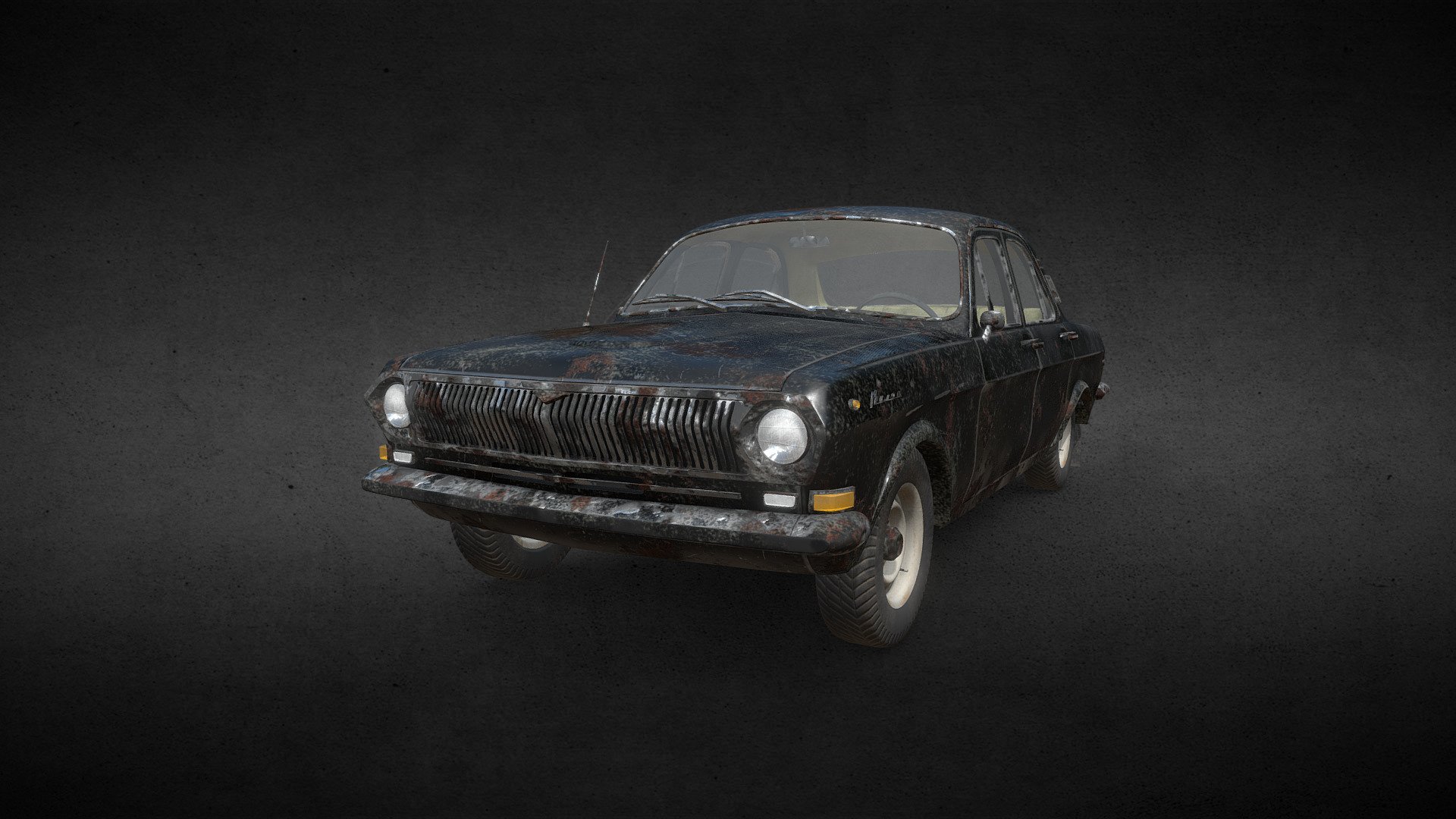 1971 GAZ-24 Volga (Rust and Dirt) 3d model