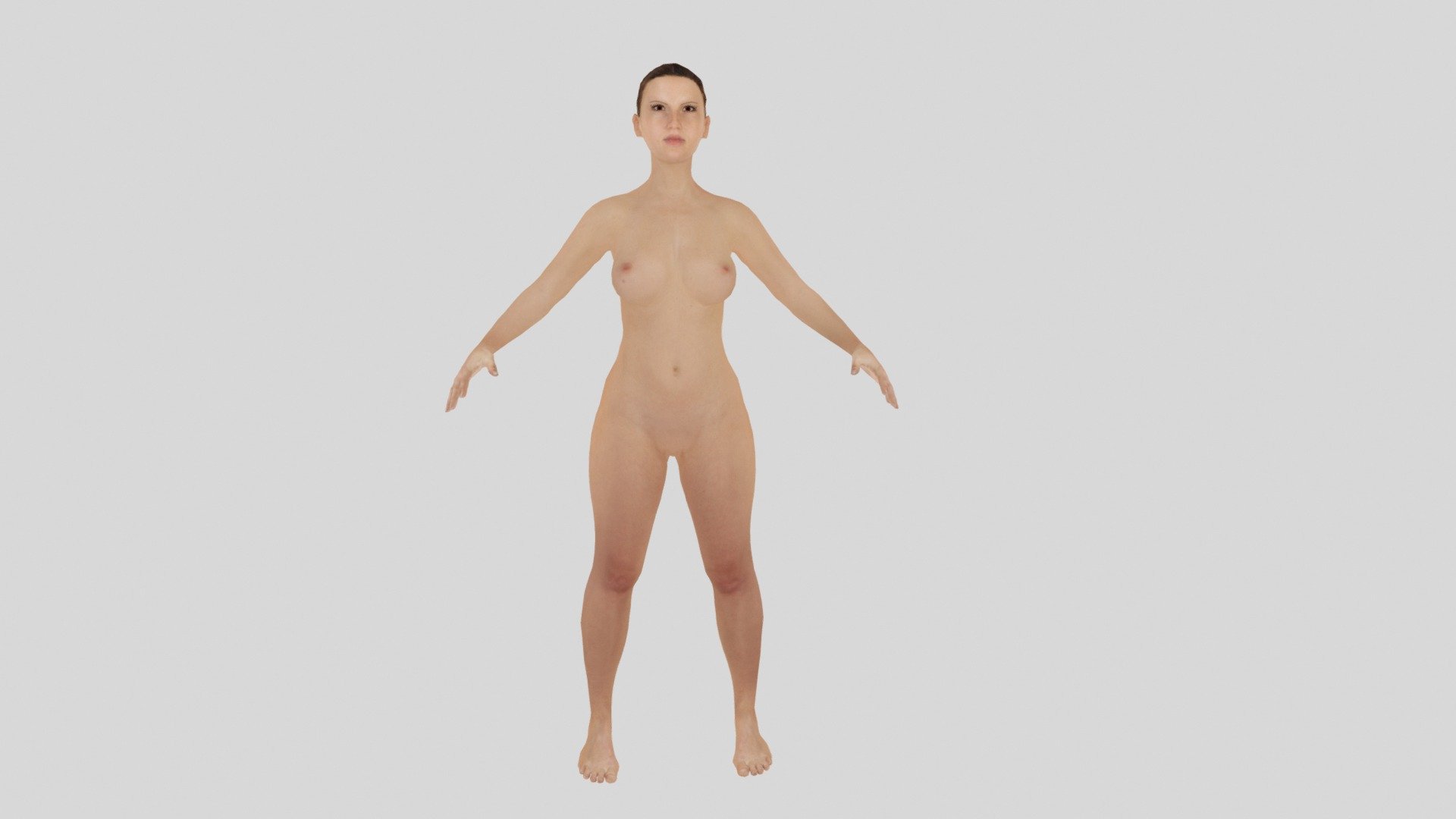 Realistic Asian Woman rigged 3d model