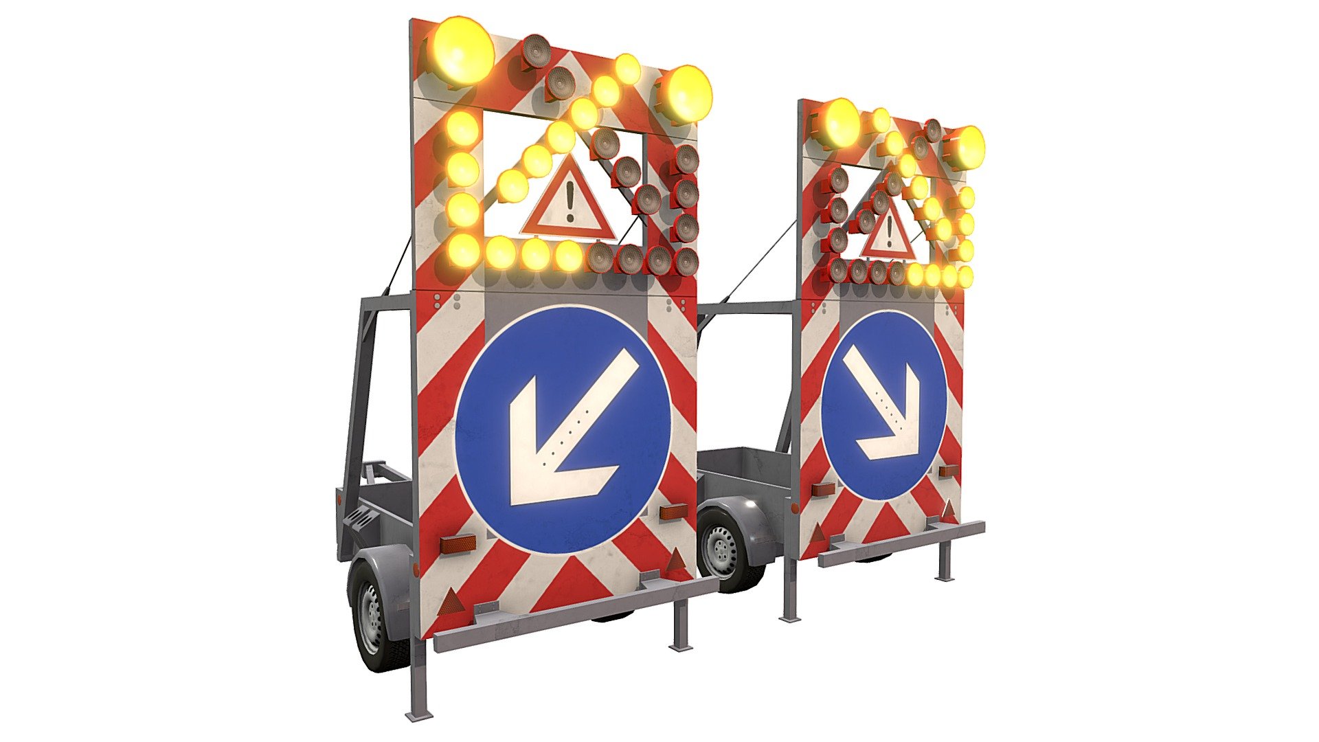 Traffic Safety Trailers (Daytime 3d model