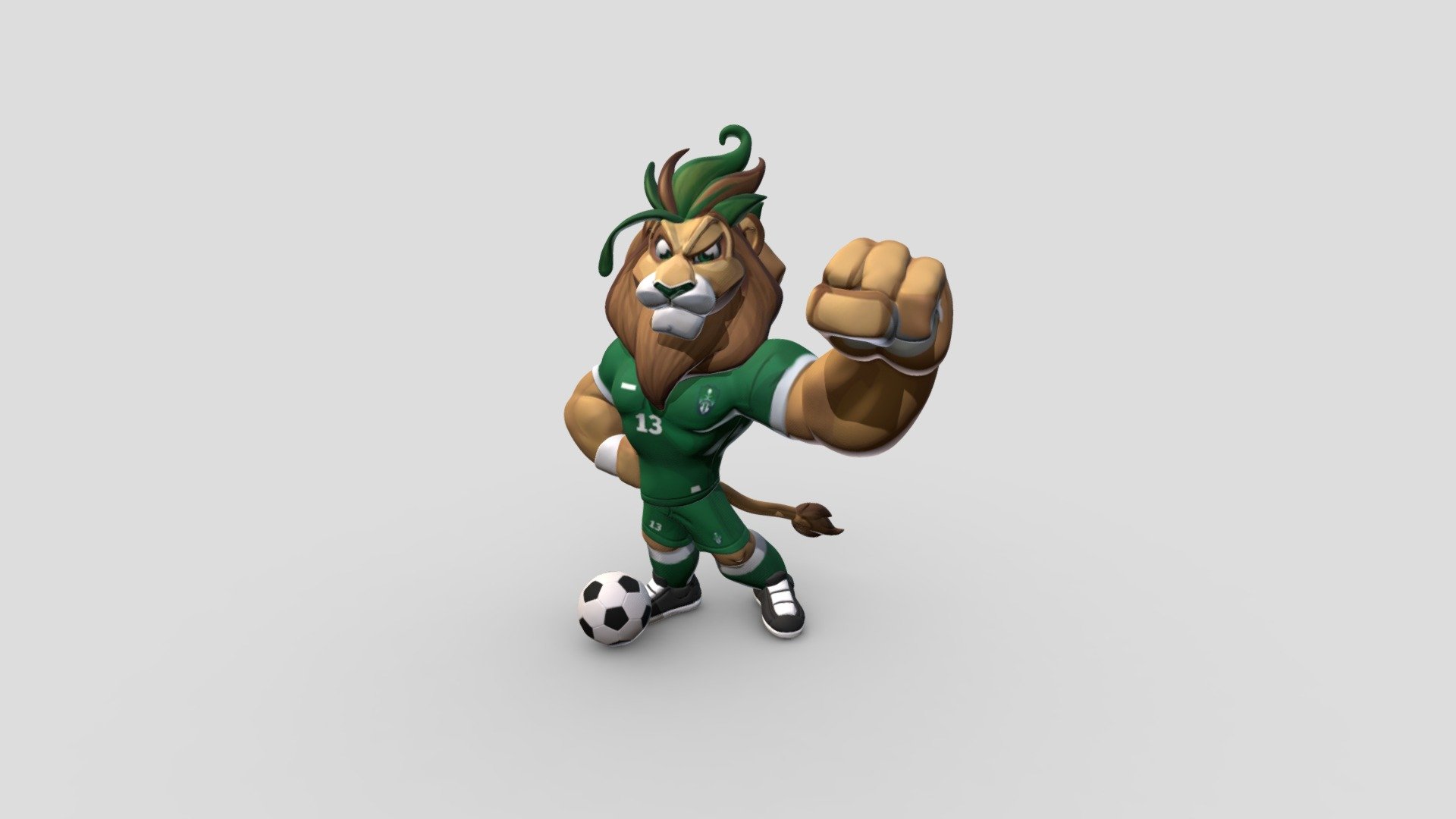 Lion Mascot Cartoon 3d model