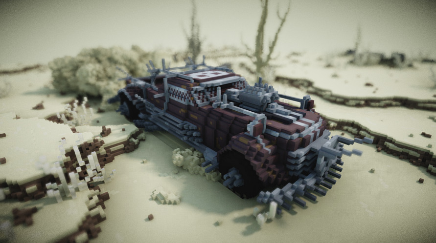 Post-apocalyptic car 3d model