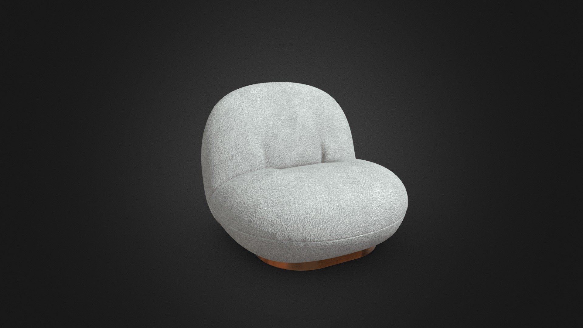 Pacha Lounge Chair by Gubi 3d model