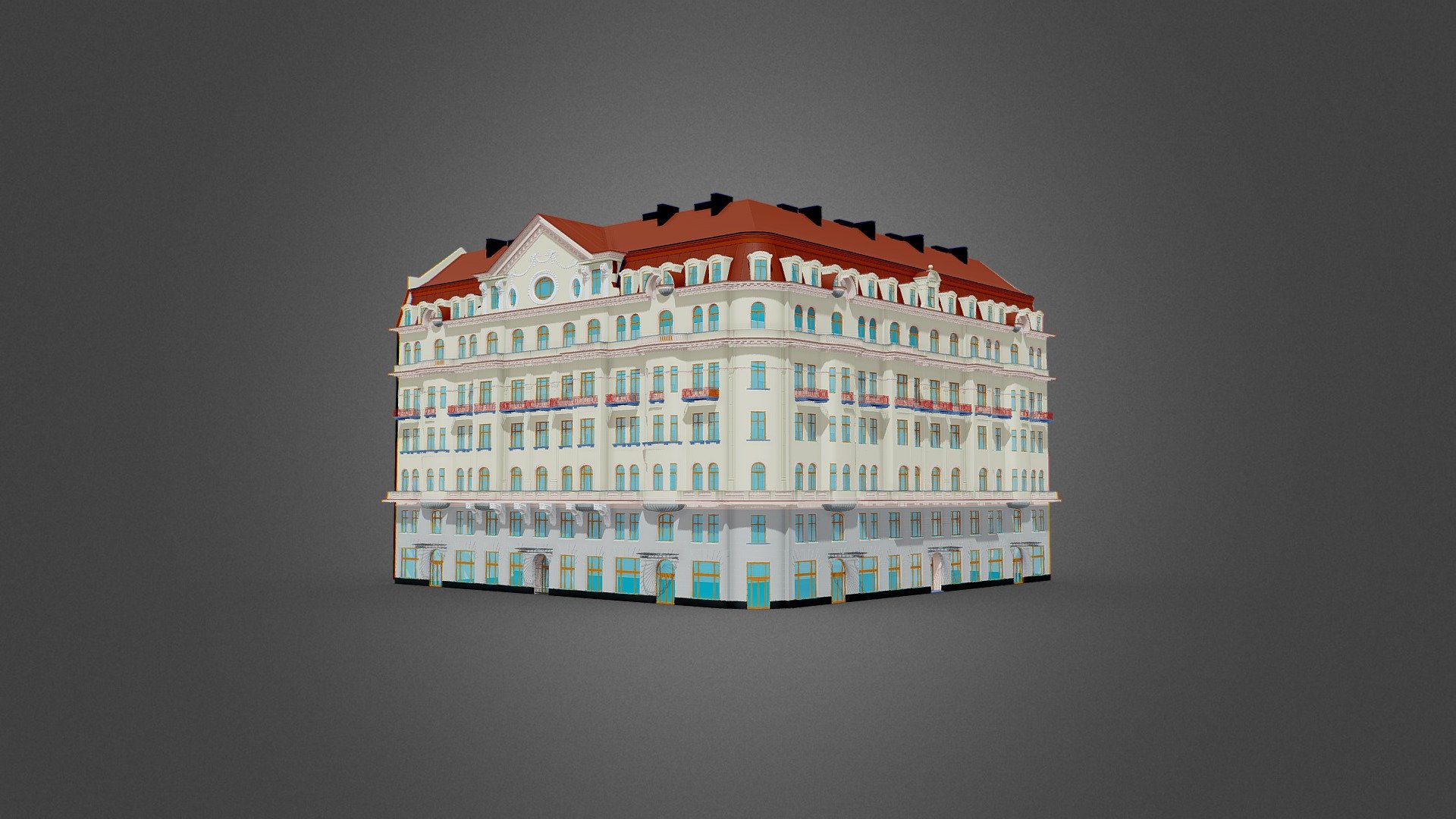 Eastern European Building 020 3d model