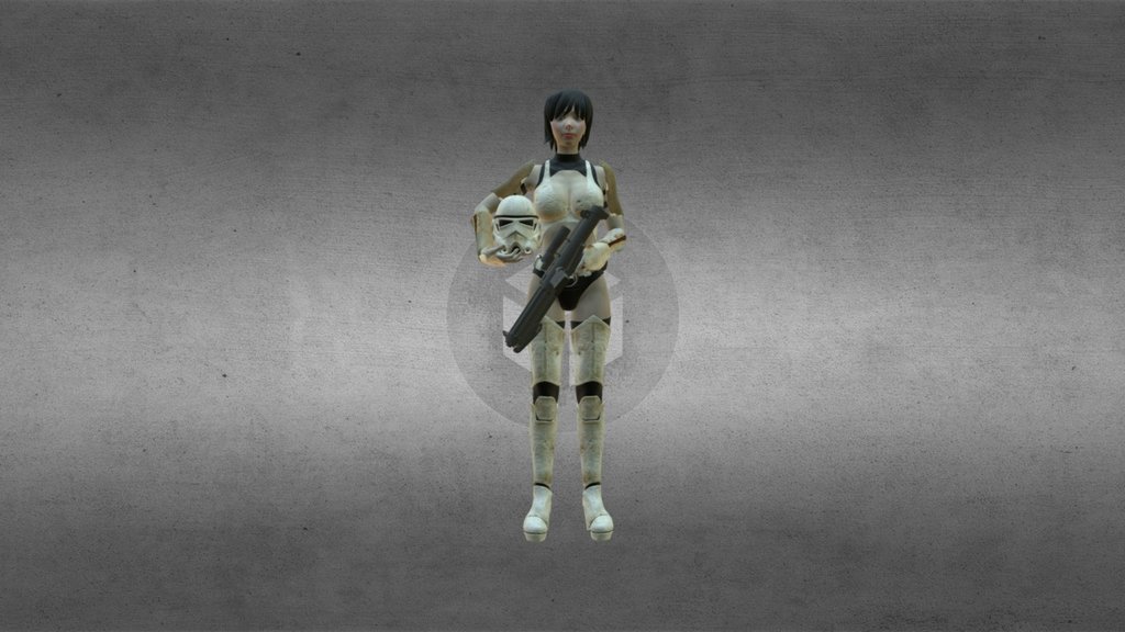 3D Phogure Female Cosplay Outfit 3d model