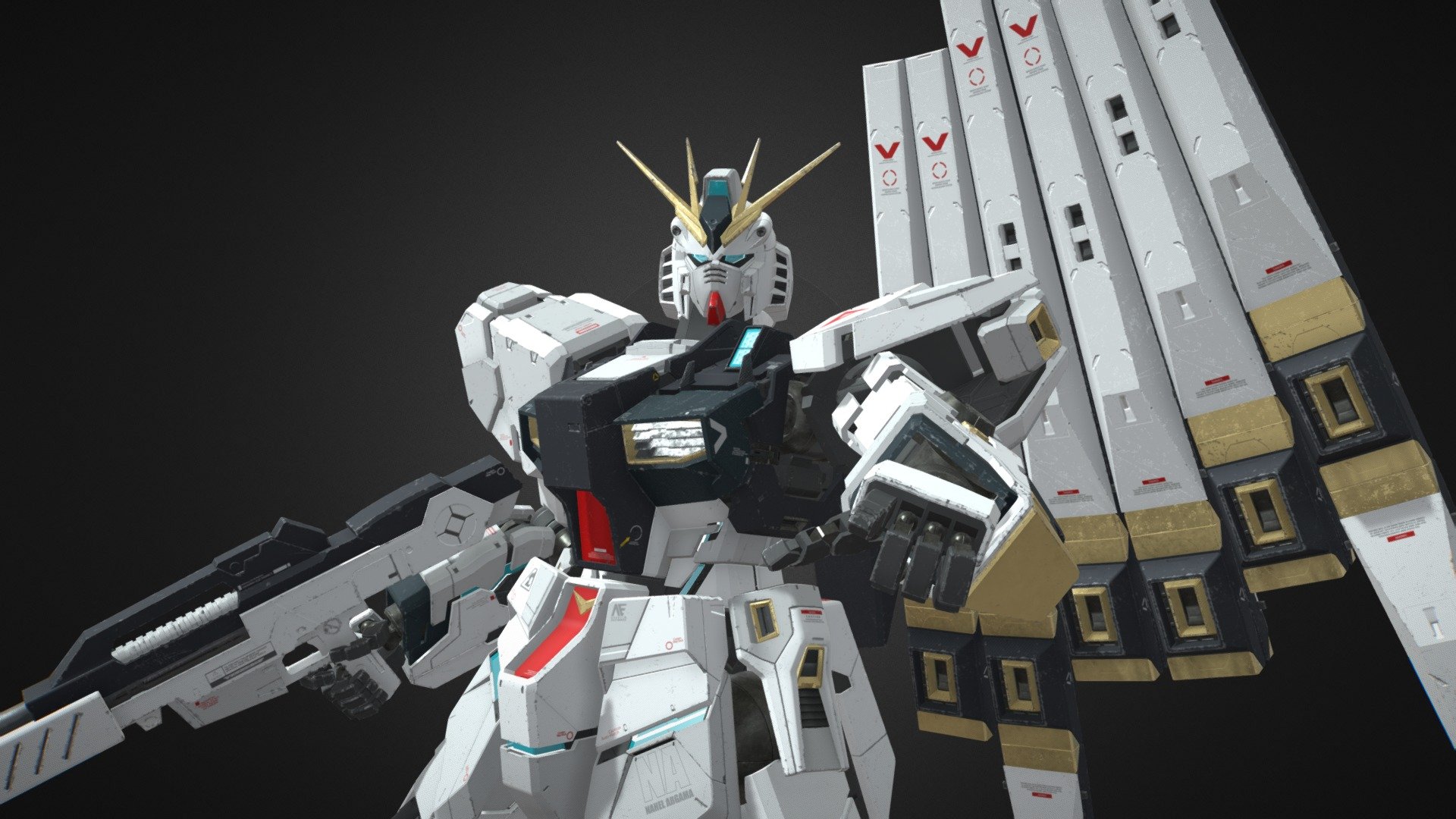 Nu Gundam RX-93 ka ver 3d model