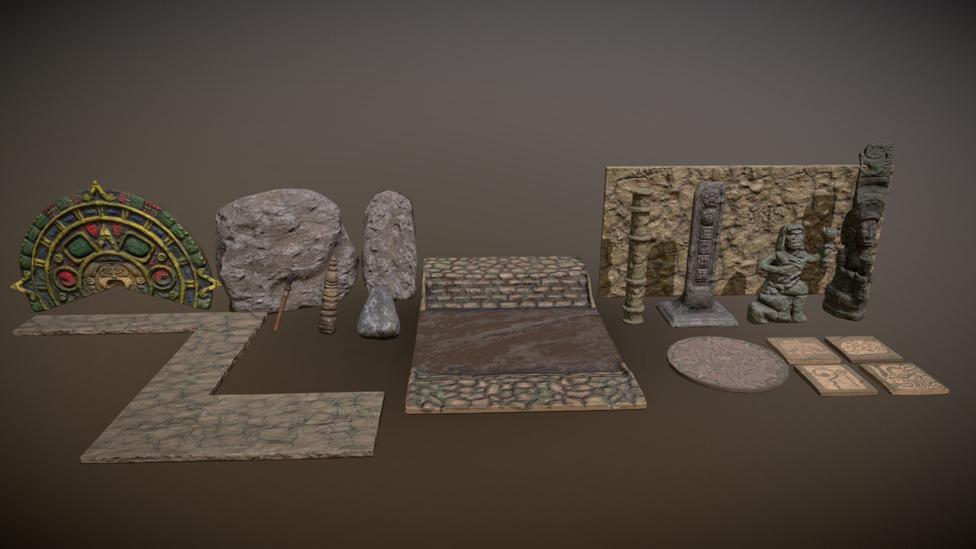 Assets for Cave Environment project 3d model