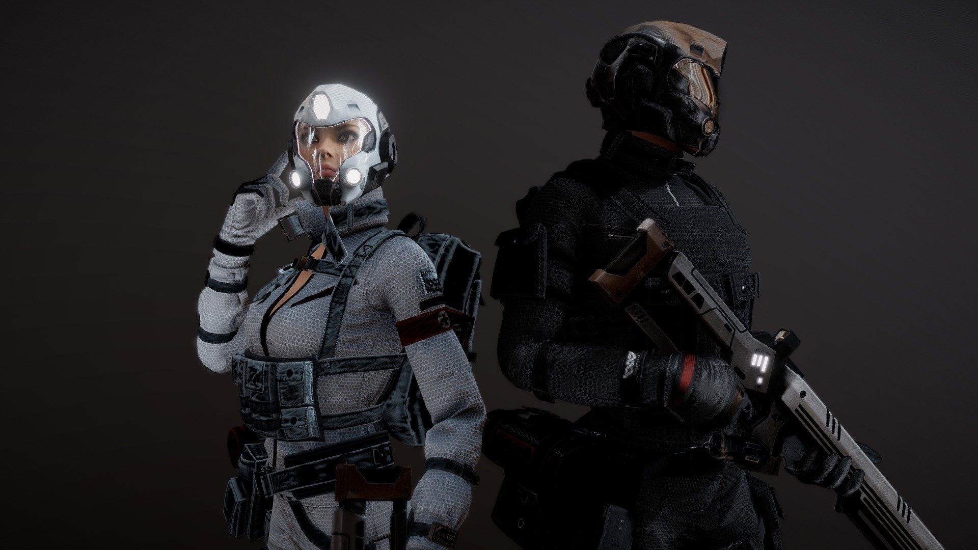 G2  Medic and Soldier preview 3d model