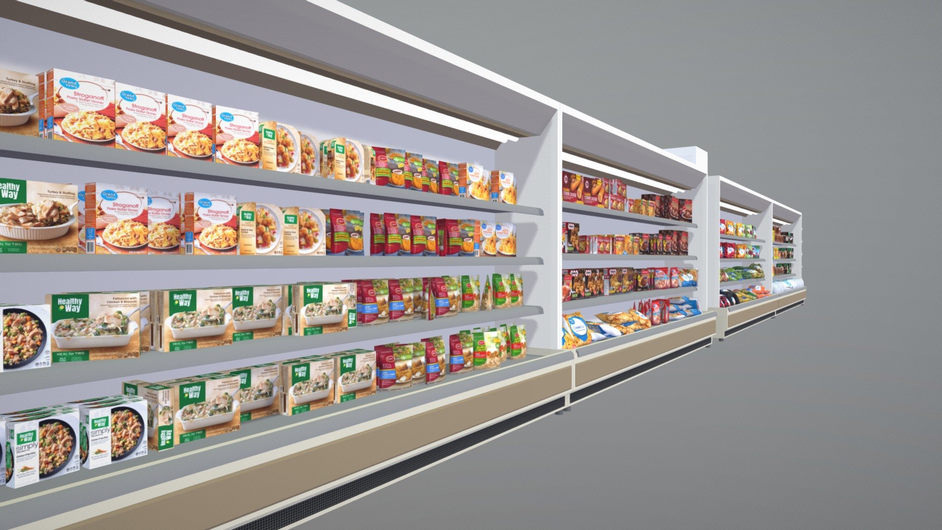 Frozen Food Aisle (Left Side) 3d model