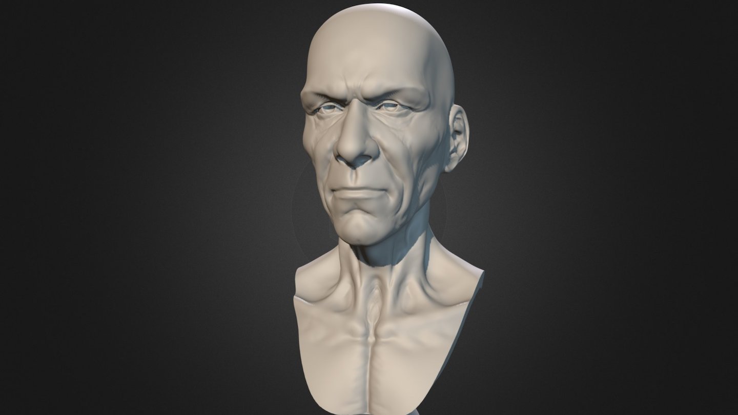 WIP old man 3d model