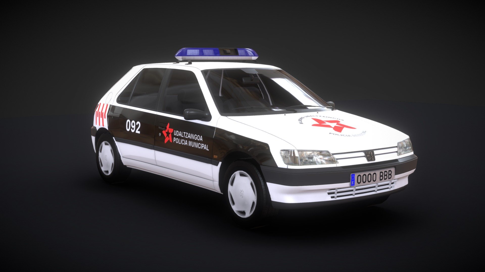 Peugeot 306 Bilboko Udaltzaingoa (Policia) 3d model