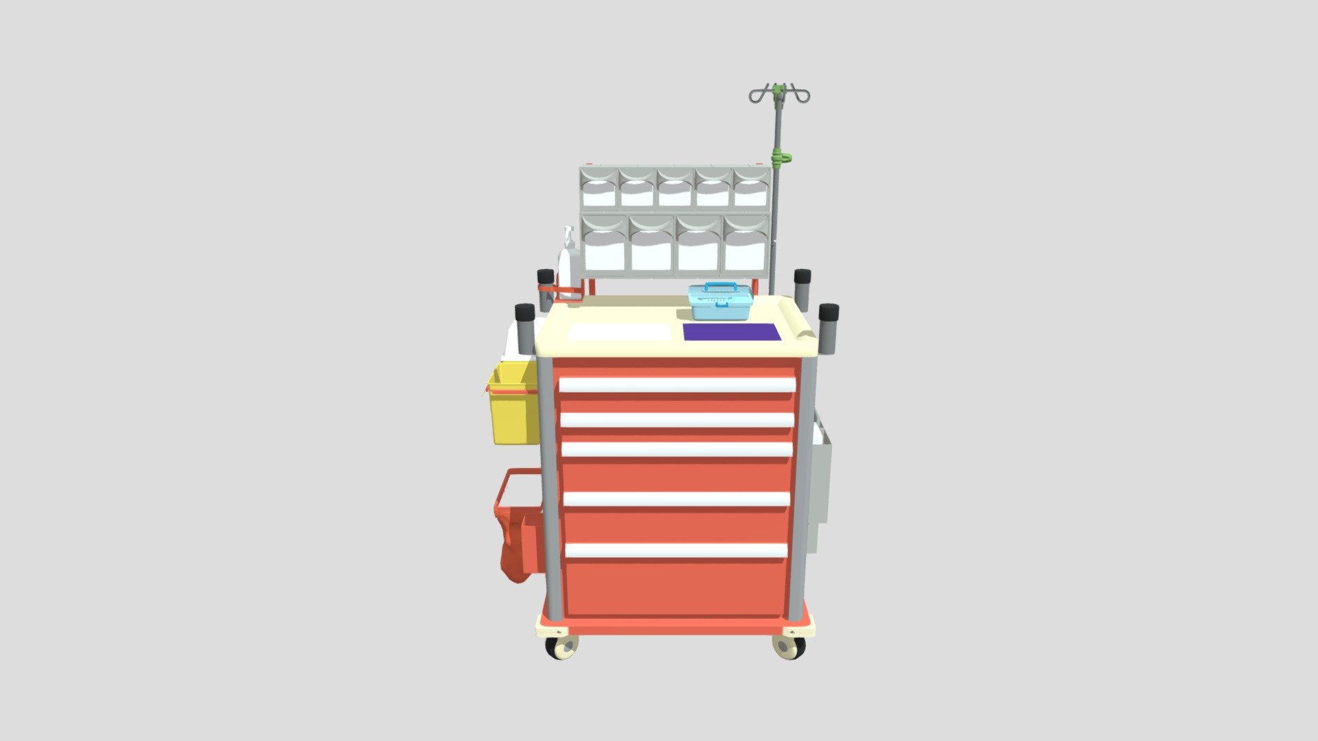 急救車Emergency Cart 3d model