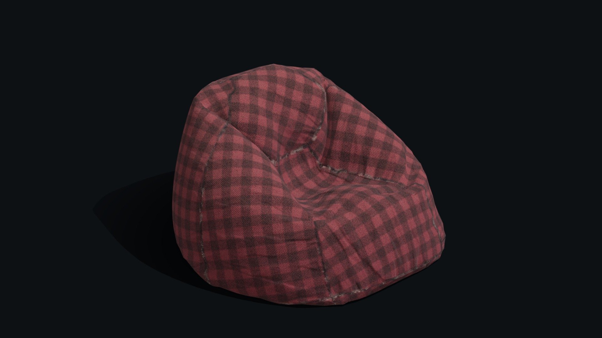 Bean Bag (Puff) Low-poly 3d model