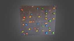 Climbing wall, indoor rock bouldering