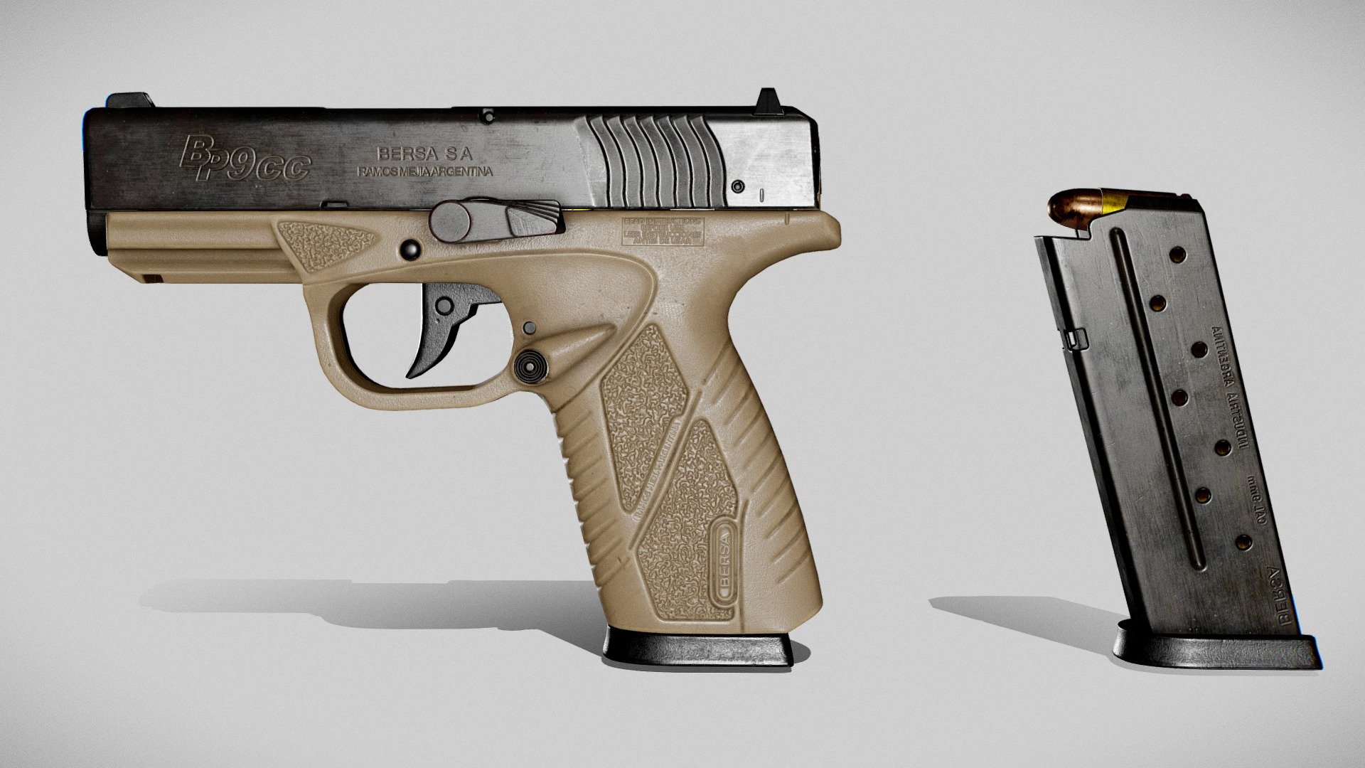 Handgun BP9cc 3d model