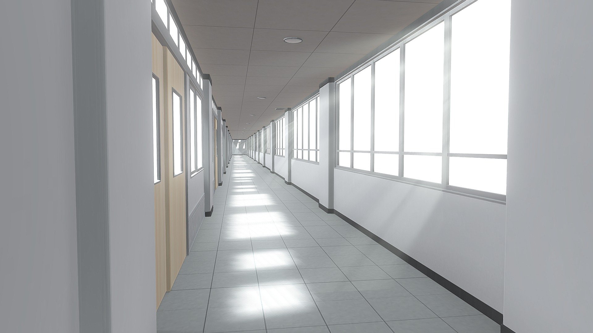 Anime Corridor 3d model