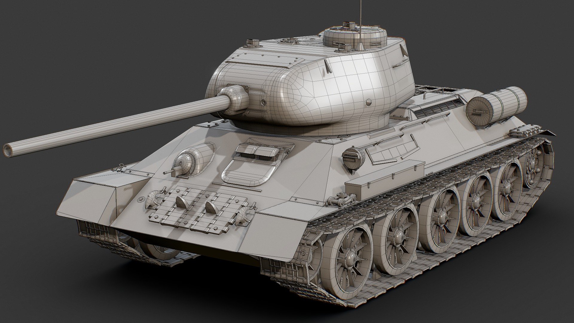 T-34/85 (ZiS S-53) 3d model