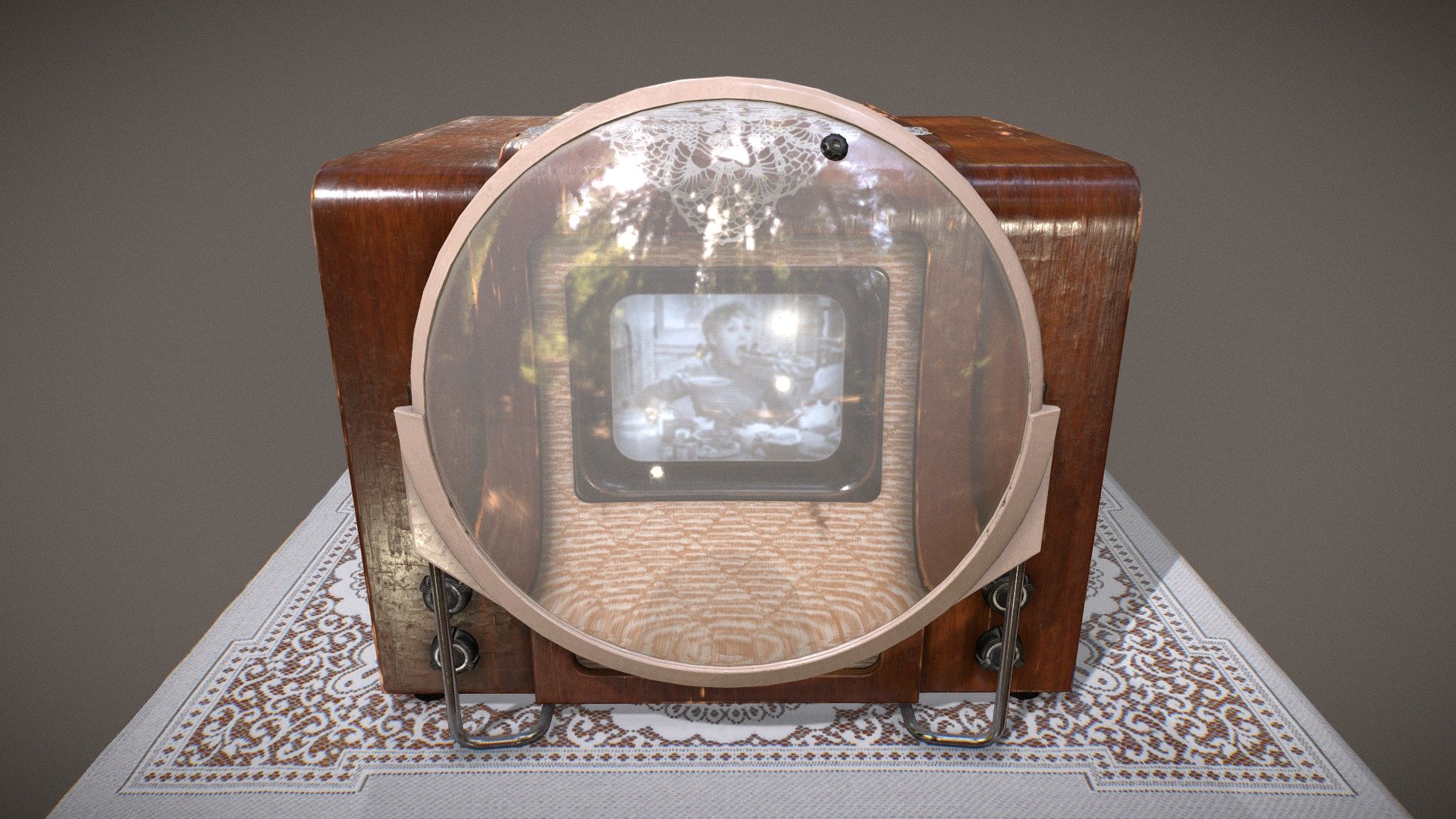 Soviet TV KVN-49 3d model